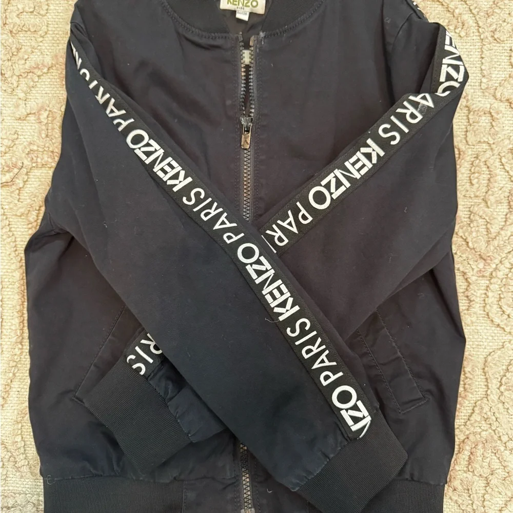 KENZO Kids Black and White Logo Jacket Boys Size 8 - Picture 3 of 5
